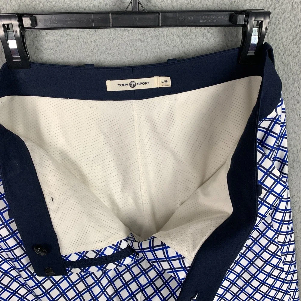 Tory Burch Sport Skirt Women's Large L Performance Golf Tennis Blue/White